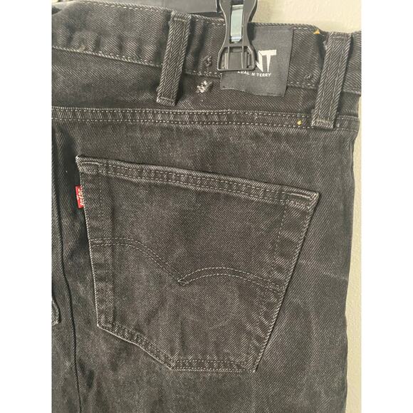 New Coal N Terry Custom Levis Black Denim Split Front Skirt Size 38 x30 - Picture 5 of 6